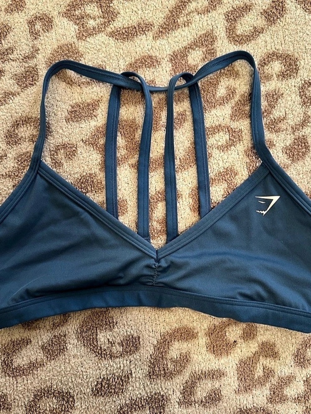 Gymshark Ruched Strappy Sports Bra Blue